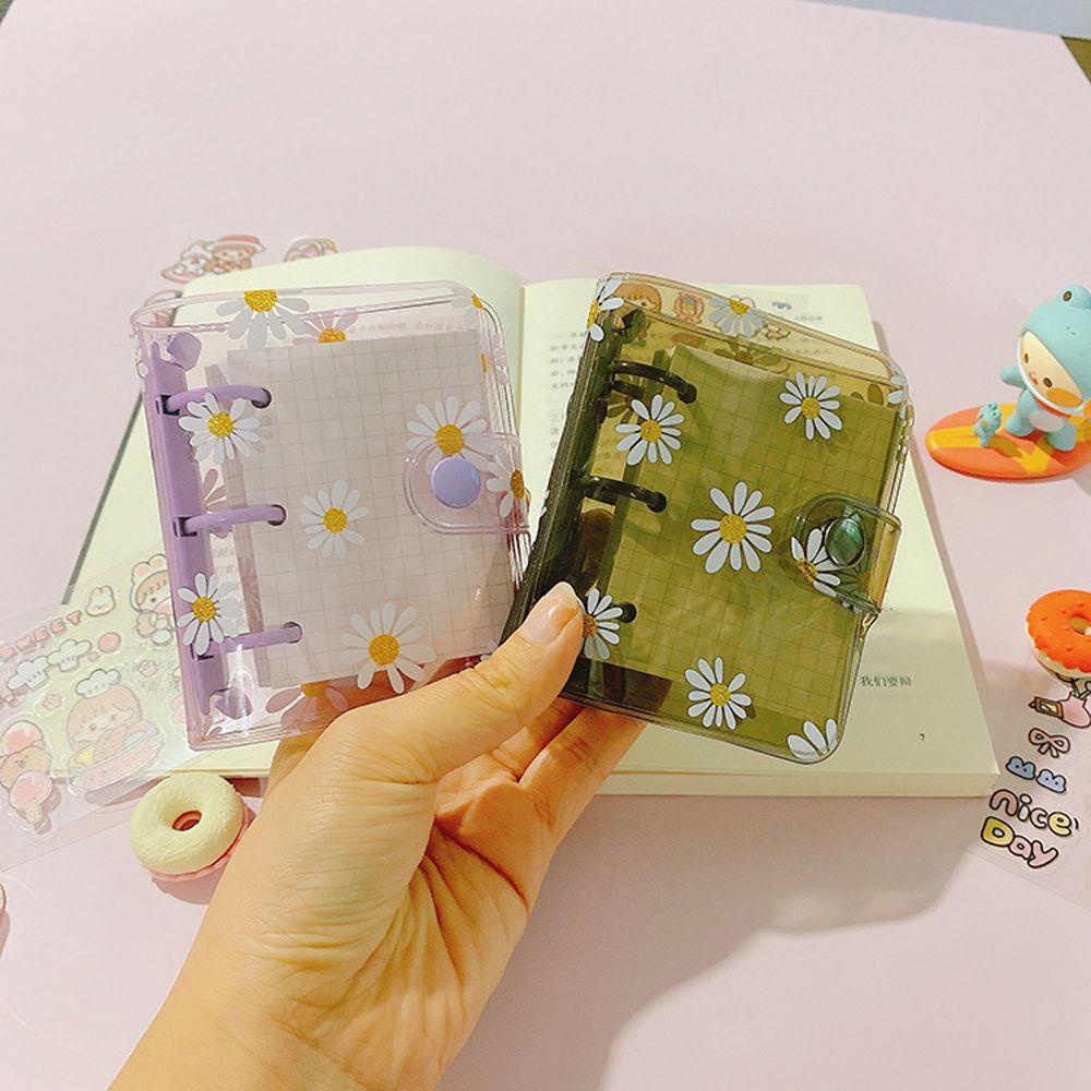 Quinton Daisy Notebook Kawaii Perlengkapan Sekolah 3lubang Mini Planner Jurnal Daun Longgar