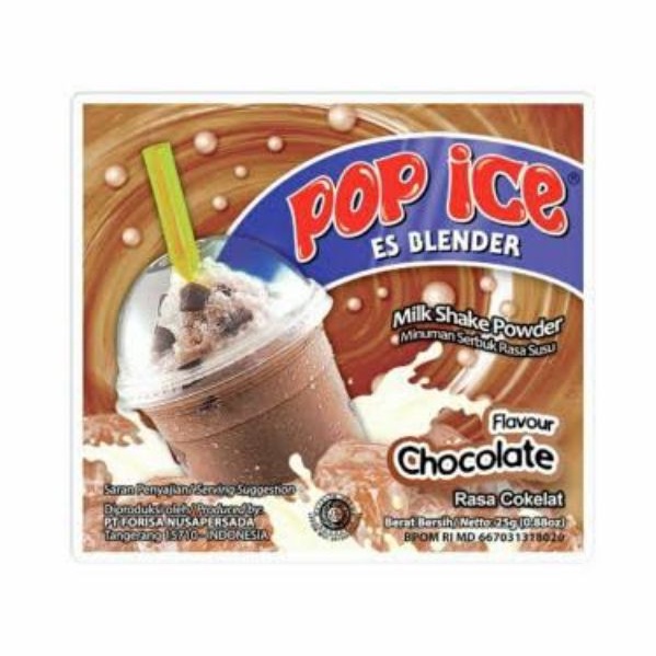 

POP ICE MILK SHAKE CHOCOLATE Isi 10 Sachet || ES BLENDER || MINUMAN DINGIN