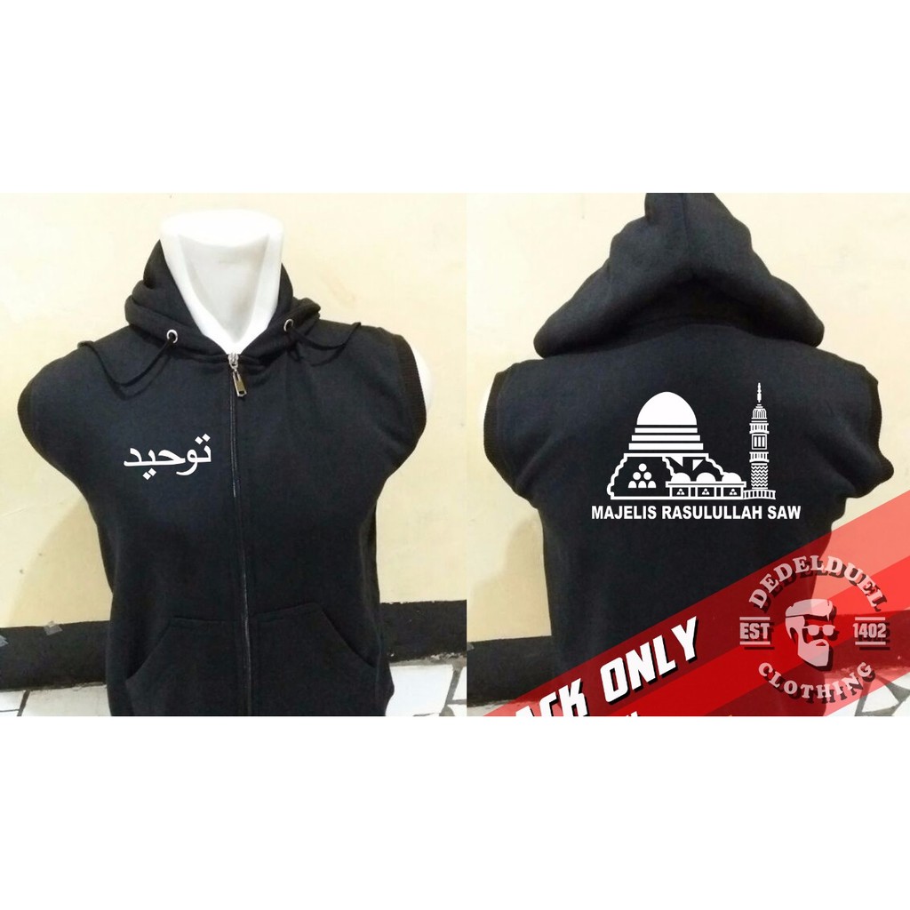 rompi hoodie sweater zipper Majlis Rasulullah Saw