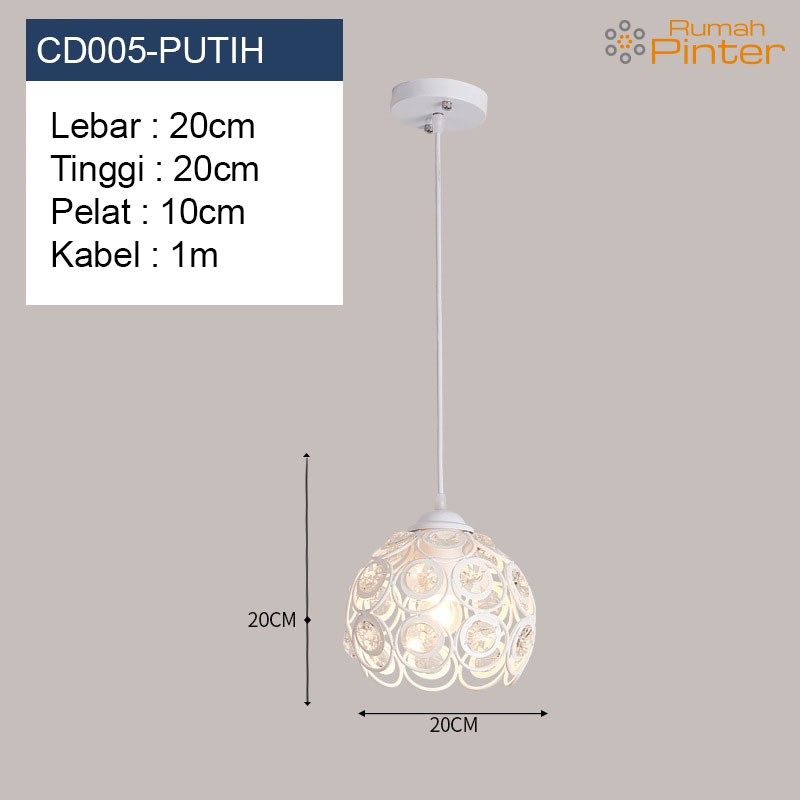Lampu gantung bunga putih, lampu hias, design minimalis, lampu dekorasi