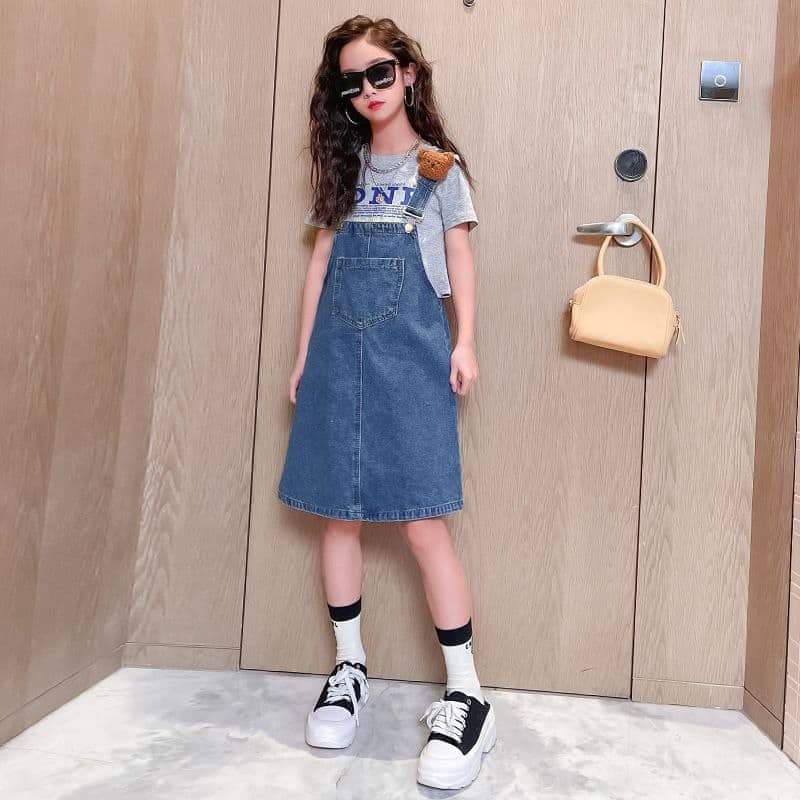 Setelan Jumpskirt Anak Perempuan Bear Jeans