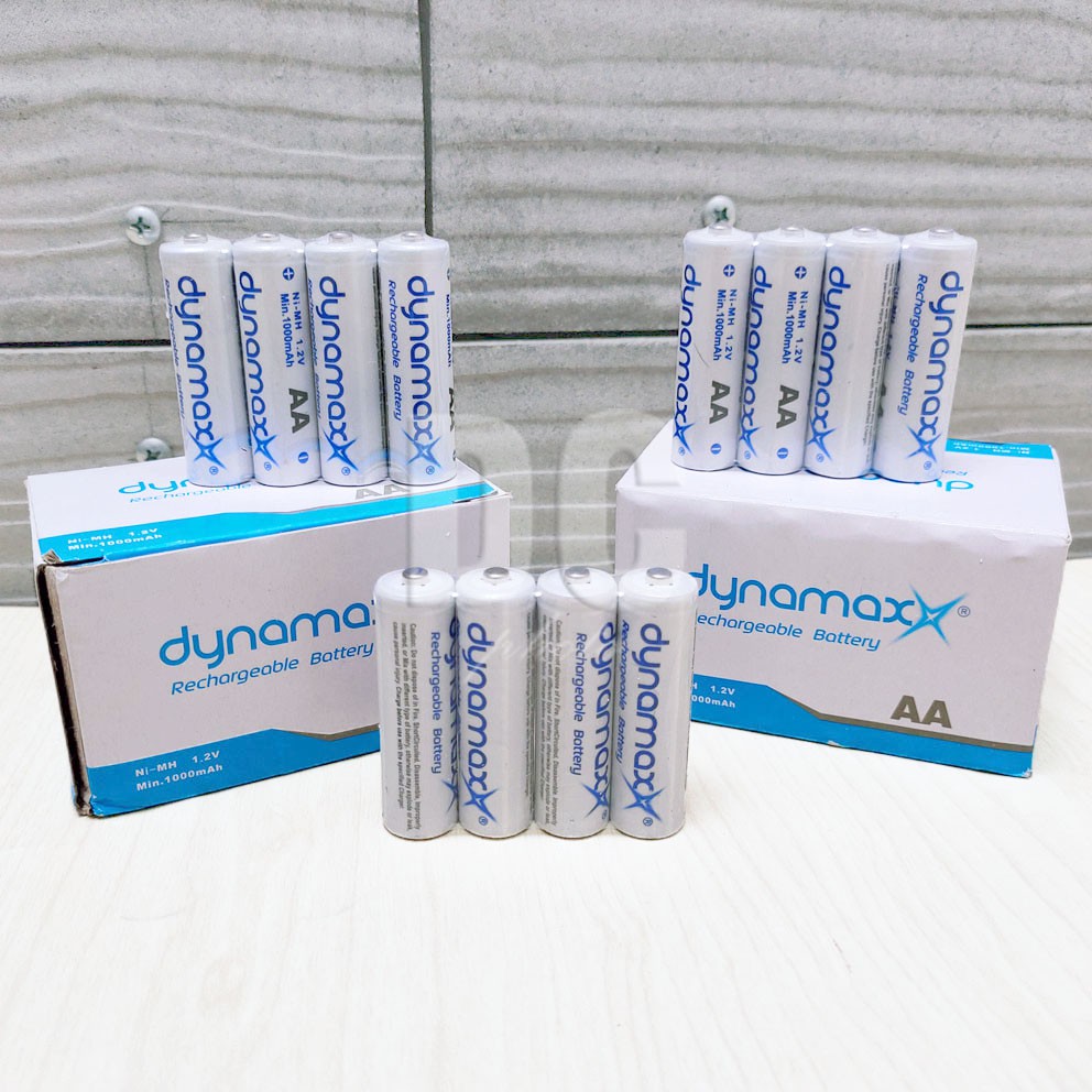 Baterai Dynamax AA Rechargeable HARGA PER PCS Batere Cas Battery Charge 1.2V 1000mAH Doublepow AAA 900mAH AA 1200mAH