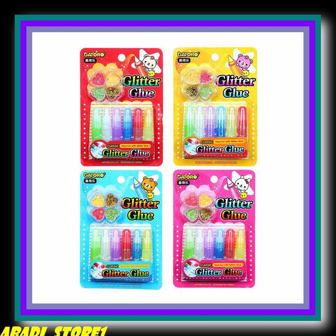 

6PCS DIY Slime Jelly Glitter Glue Pen Painting Kit Gift Collection