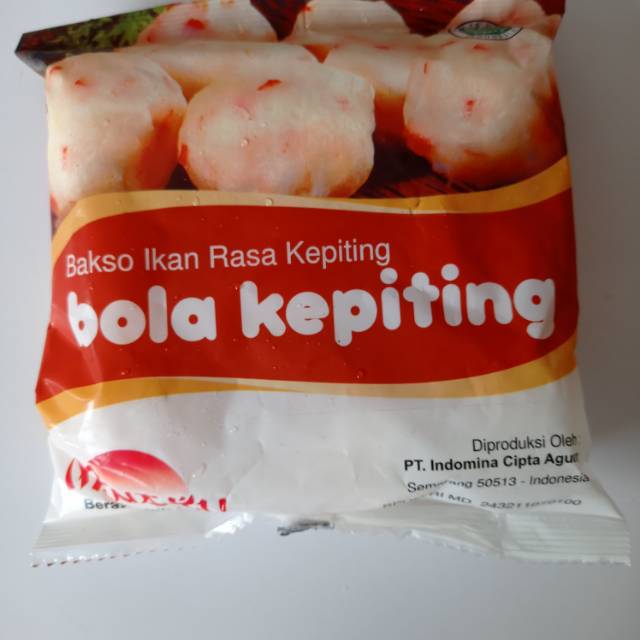 

Bola kepiting Minaku 200gram, bakso ikan rasa kepiting