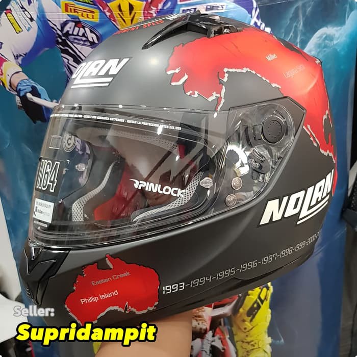 Good Product Helm Nolan N64 Carlos Checa Asphalt black bukan Arai AGV Shoei HJC INK