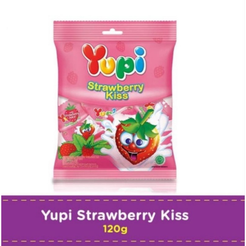 

yupi strawberry kiss sak 120 gr