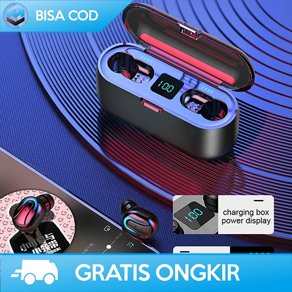 HEADPHONE SPORT BLUETOOTH 5.0 POWERBANK 2000MAH HESTIA TWS NYAMAN 10M