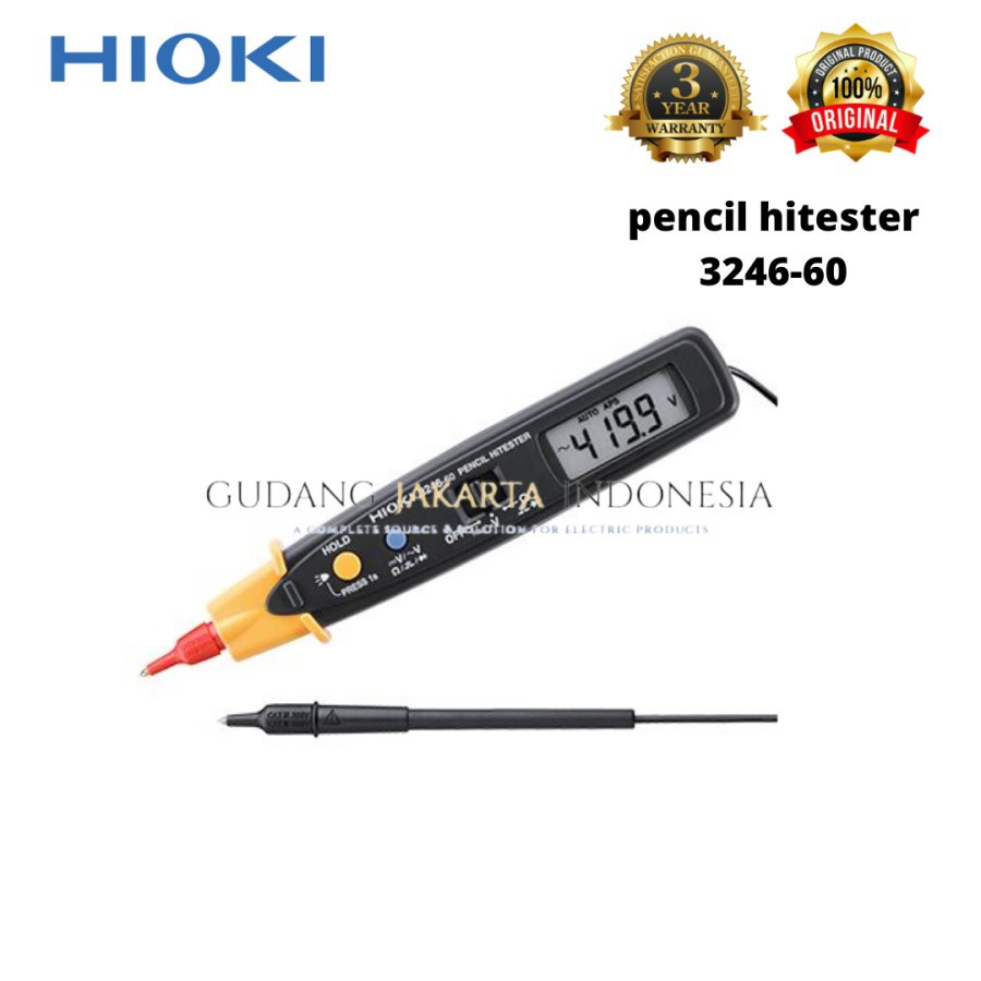 

HIOKI Pencil HiTESTER 3246-60 Multimeter Waranty Resmi 3Tahun