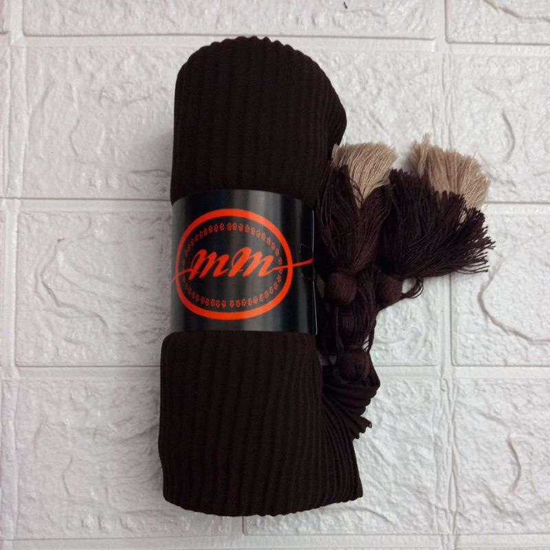 jilbab segi empat plisket jambol-Polos kopi premium