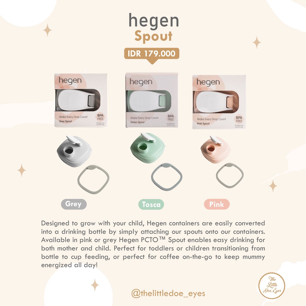 Hegen Spare Part (Valve, Replacement Seals, Spout, Storage lid)