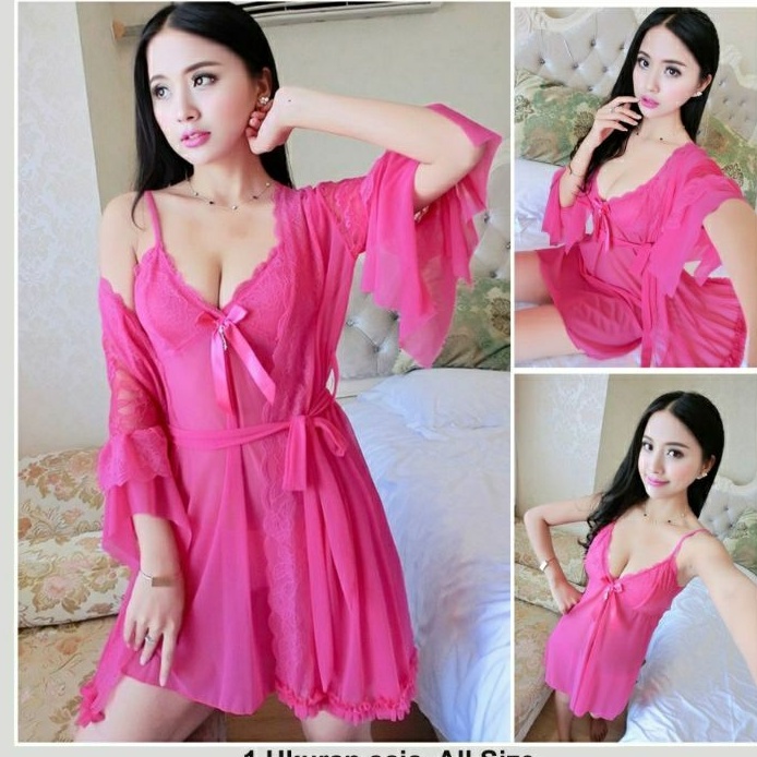 Sexy Lingerie Inner Outer Set Cantik Premium A0865RO
