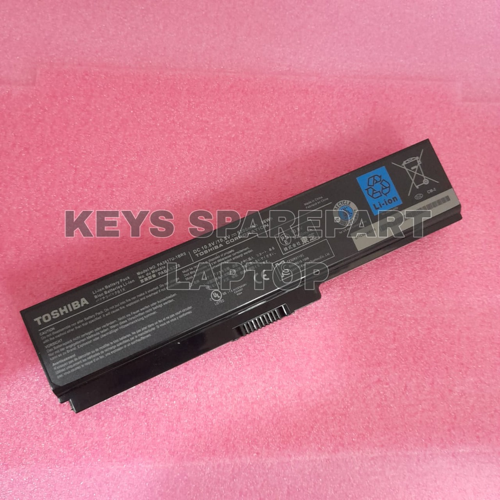 Baterai Battery Original Laptop Toshiba Satellite L745 L740 L730 L630 L635 L640 L645 L650 L655 C600 C640 A665 A760 A765 A660 NB510 Pa-3817 PA3817