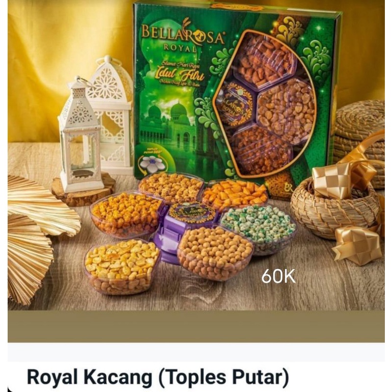 

paket royal kacang bellarose(toples putar)