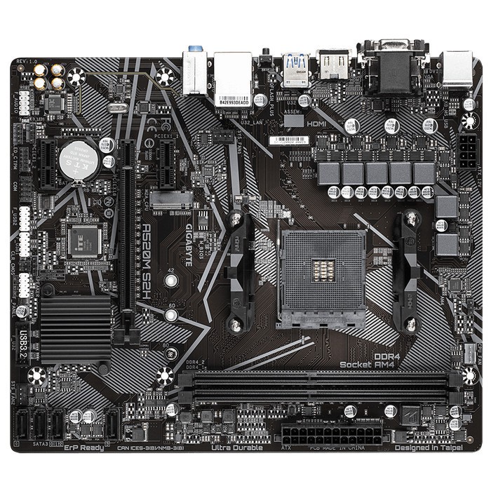 Gigabyte A520M-S2H (AM4, A520, DDR4, USB 3.2, SATA3)