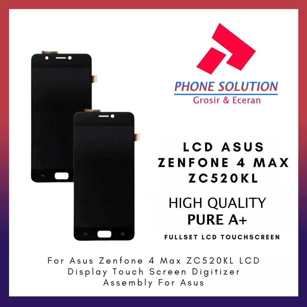 LCD Asus Zenfone 4 Max 5.2 ZC520KL Fullset Touchscreen // Supplier LCD Asus Zenfone 4 - Garansi 1 Bulan