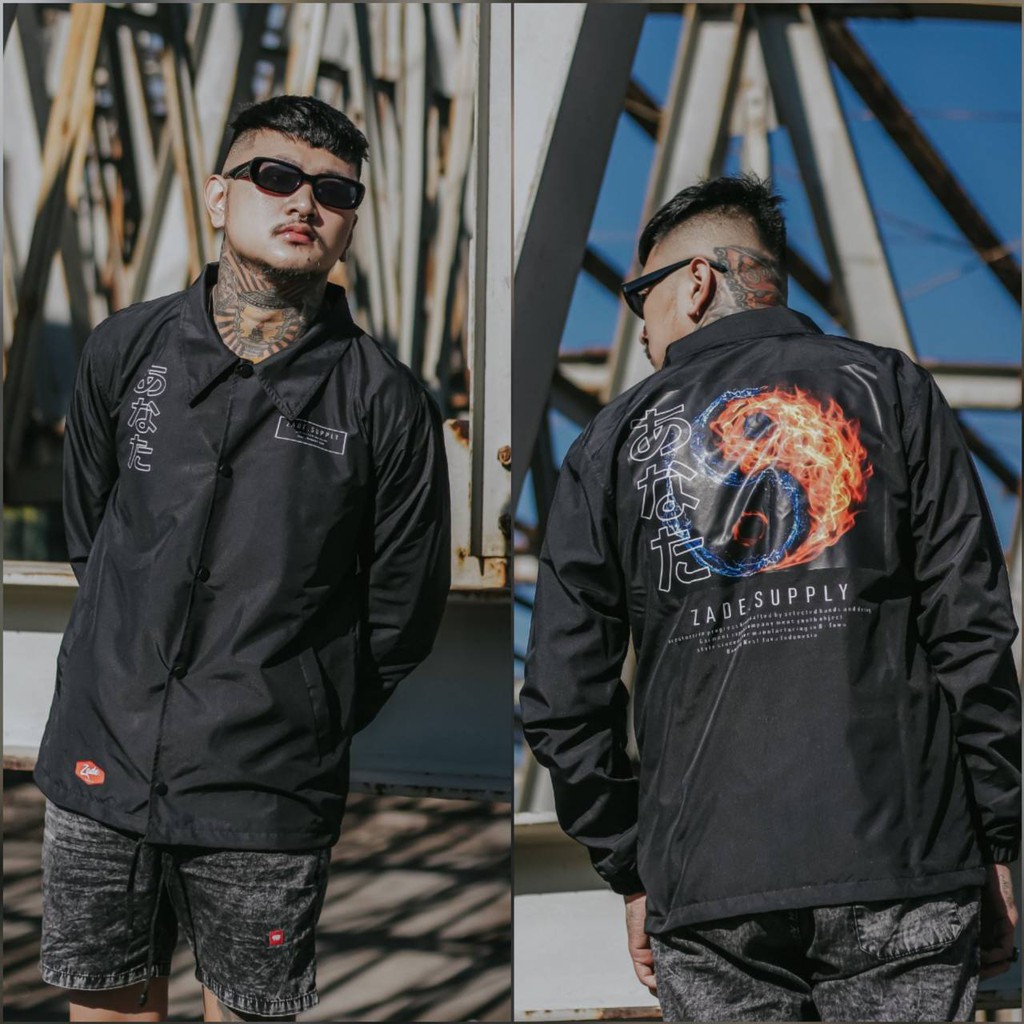 JAKET PRIA - JAKET COACH SALVIO HEXIA - JAKET WINDBREAKER - JAKET PARASUT-Fire Yin Yang