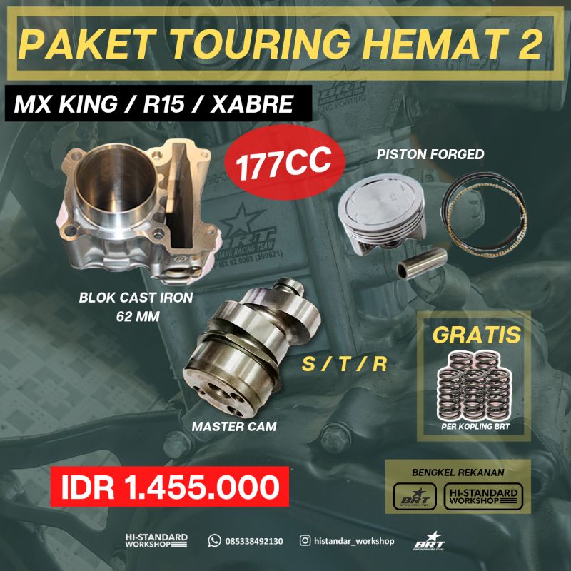 Jual Paket Touring Hemat Brt Mx King Xabre R Blok Cast Iron Piston Forged Master Cam