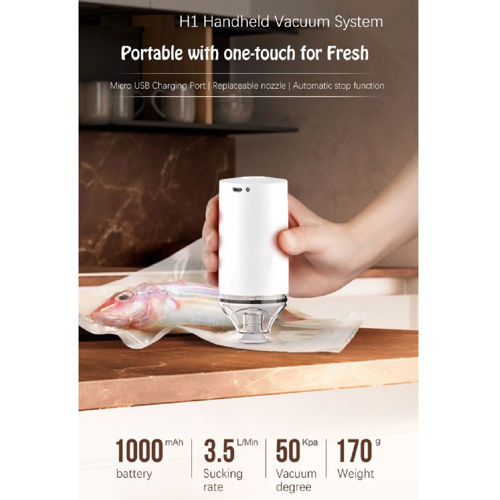 Portabel USB Pompa Vakum Listrik Plastik Sealant Daging & Baju - Promo