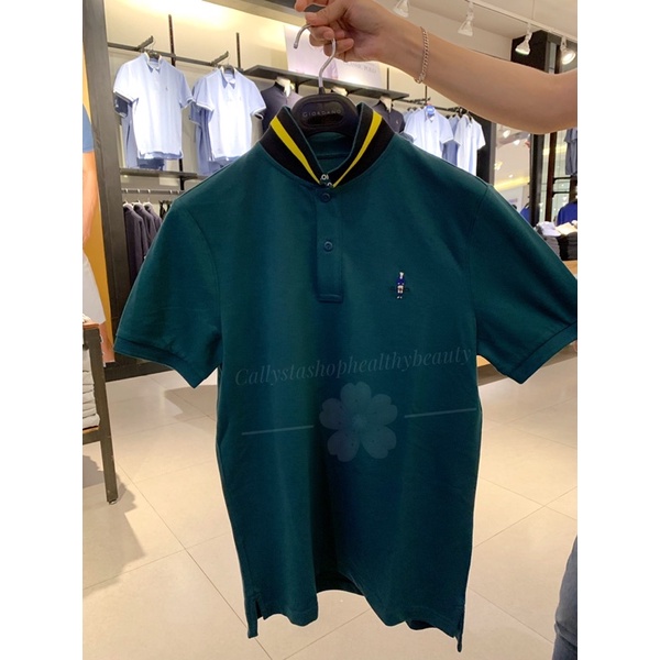 Giordano Polo Shirt Man Tapered Fit Classic Deep Teal Size S New Sale