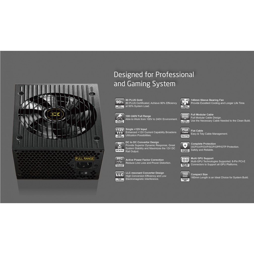 Power supply Xigmatek 850w 80+ gold full modular Minotaur - PSU 80 plus gold 850 watt