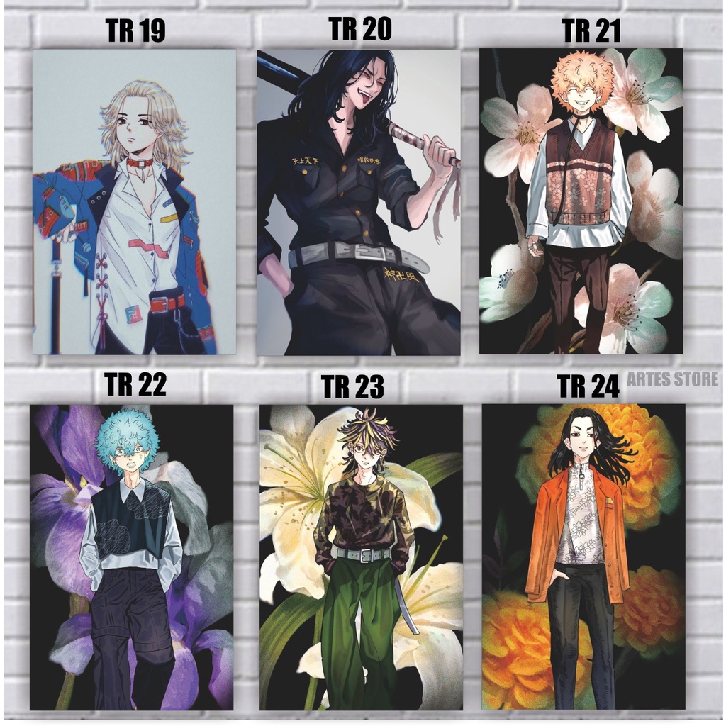 Hiasan Dinding Poster Kayu Mikey Anime Tokyo Revengers 20x30 cm 6mm