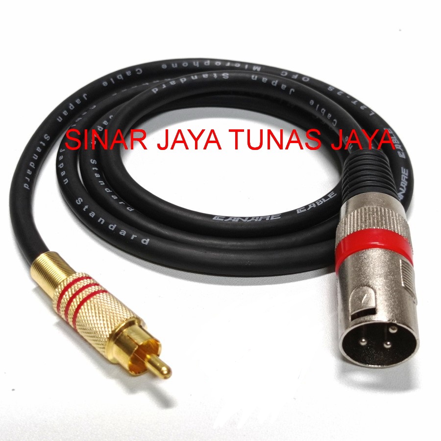 Kabel Canare Standard Plus 2Jack RCA To Canon XLR Male 10 meter