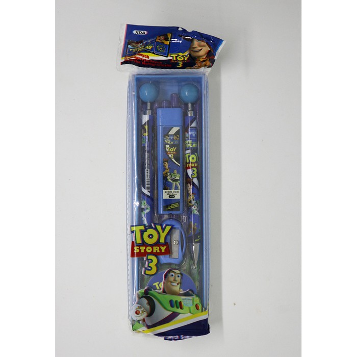 

Set Alat Tulis Kotak Mika Motif Toystory / Kotak Pensil Toy Story 3