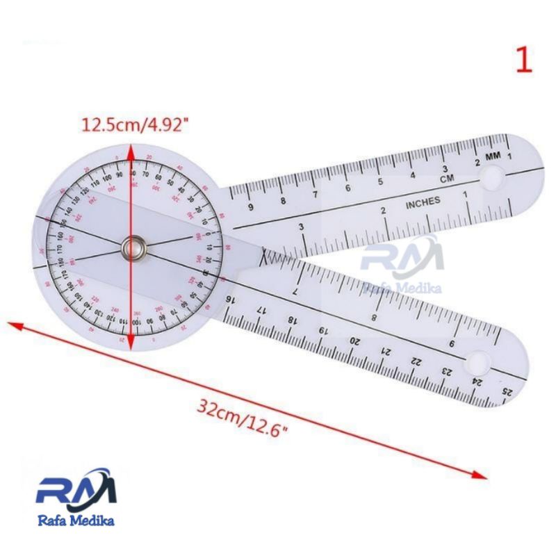 1 Pc Penggaris Goniometer Jari  Untuk Medis