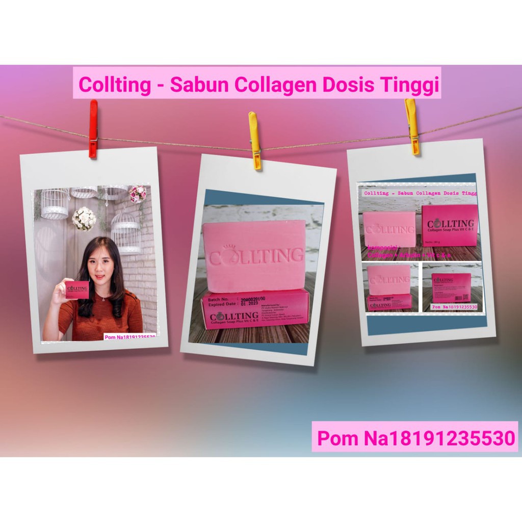 [ORI]  Sabun Pemutih Wajah &amp; Badan dengan Aroma yang Harum dan Busa Lembut - Collting Pink 80gr