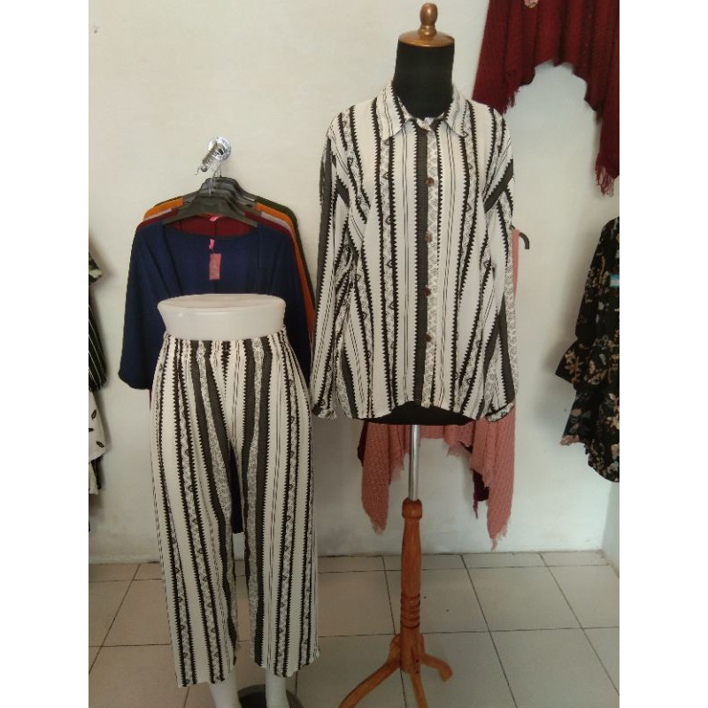 setelan wanita rayon/one seat/kekinian