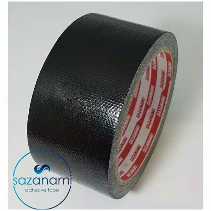 SAZANAMI CLOTH TAPE 2&quot; X 10 MTR LAKBAN KAIN HITAM 48mm