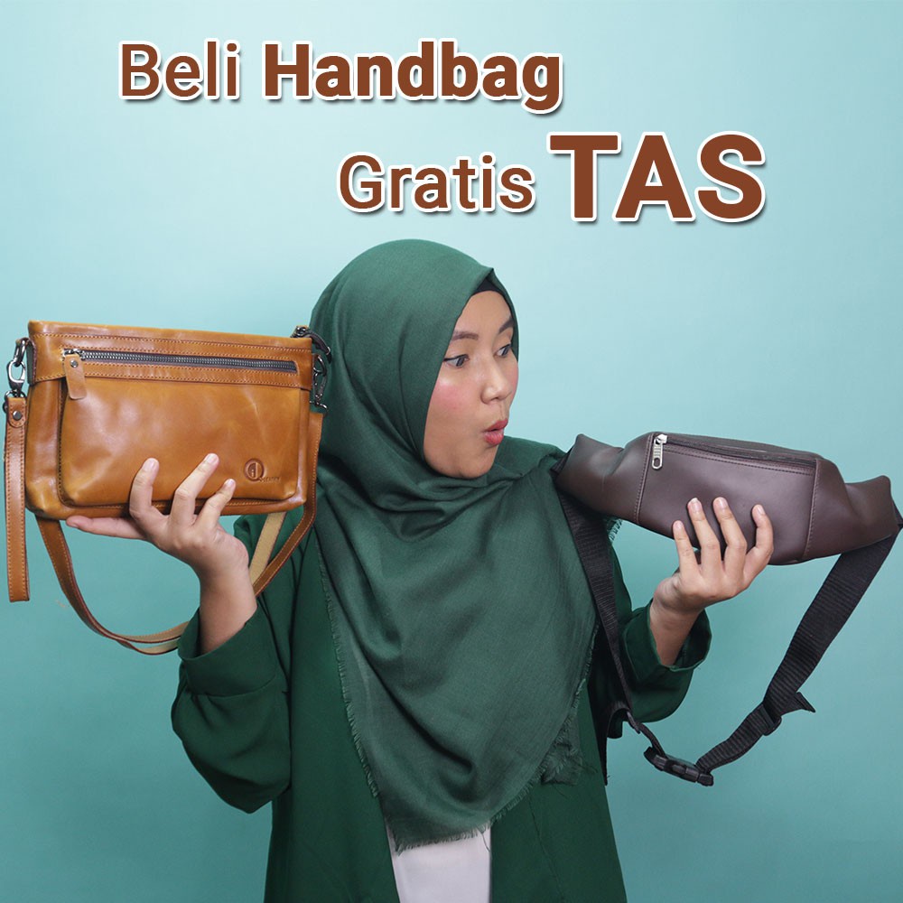 PROMO HANDBAG HB03 KECE *GRATIS* TAS WAISTBAG PU KEREN