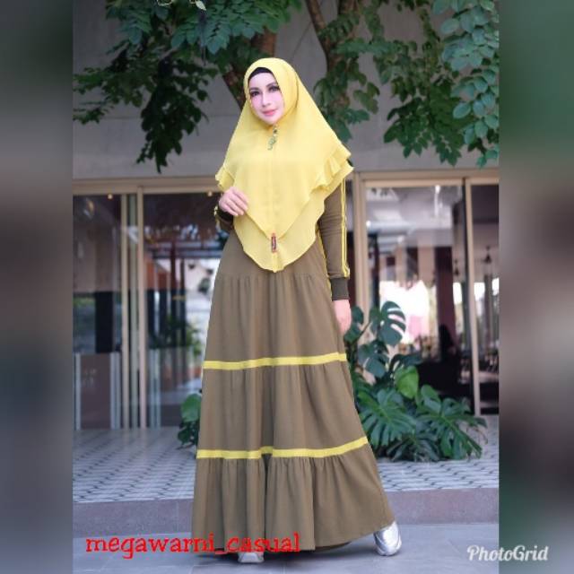 Rafina casual gamis syari megawarni