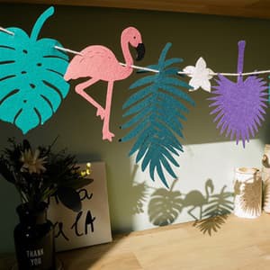 DEKORASIpesta BANNER GARLAND flamingo