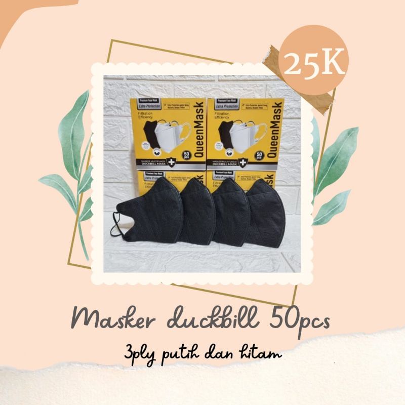 Masker duckbill Queen mask 1box isi 50pcs