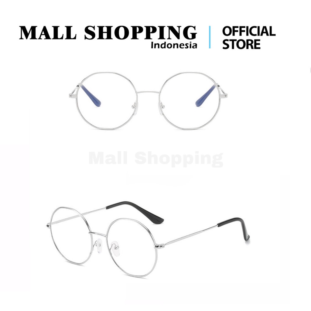 (COD) Kacamata Baca Frame KM83 Anti Radiasi Metal Gaya Retro Untuk Pria / Wanita MALL SHOPPING