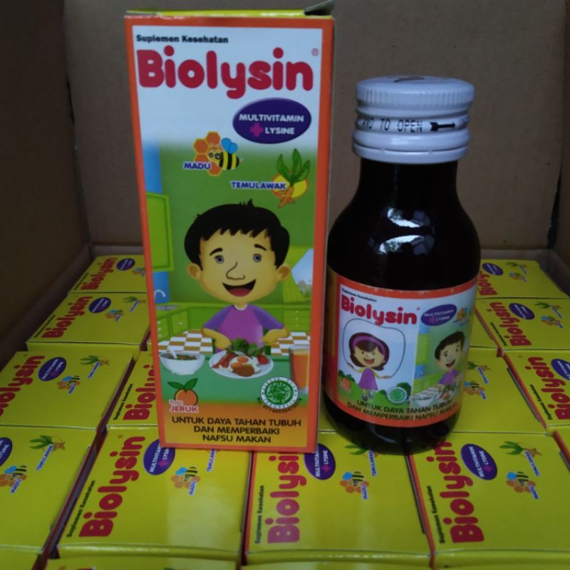 

Biolysin Syrup 60ml Jeruk Sirup Lysine Lisin Curcuma Madu