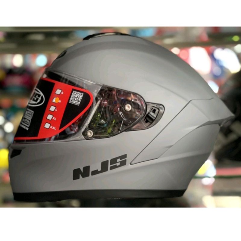 Helm NJS Zx1 Grey Solid series 2022 (fullface)-3