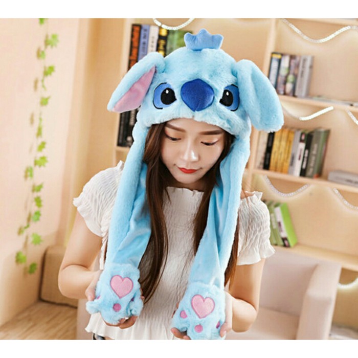 Topi Stitch tik tok korea Light LED import Quality Premium