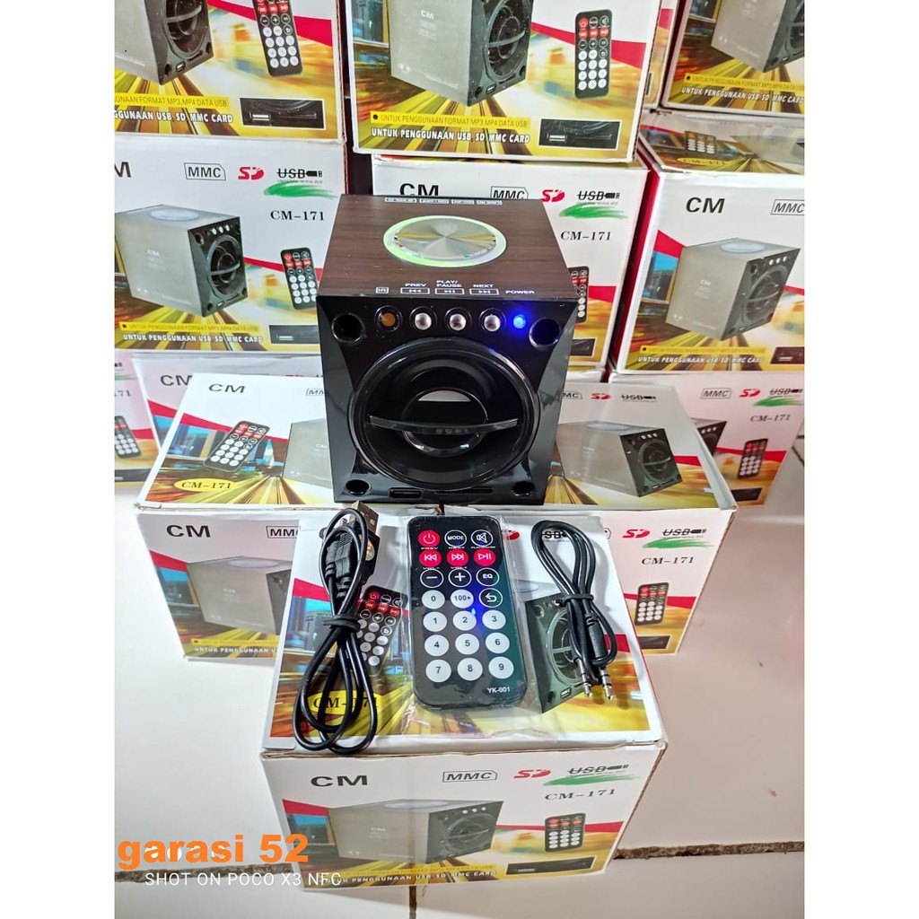 OBRAL Speaker FLASH SALE Sound Super Bass CM - 171 Free Remot - USB,SD,MMC CARD ( MP3,MP4 DATA USB )