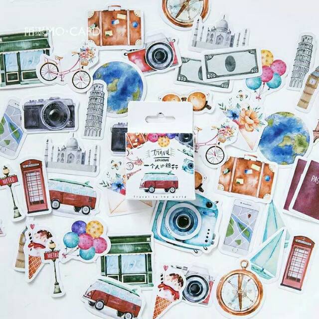 

Travel sticker stiker jurnal