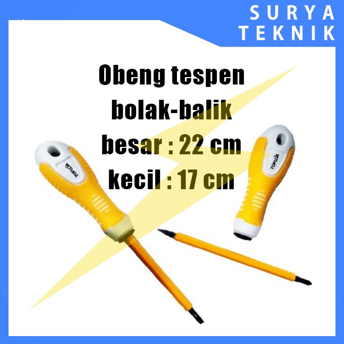 Obeng Tespen Bolak Balik Plus Minus / Tespen Bolak Balik Tofuda / Obeng Tespen Plus Minus
