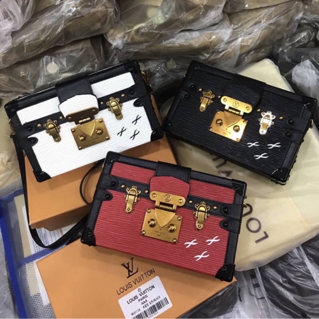 (LV) LOUIS VUITTON PETITE MALLE EPILEATHER CLUTCH MINI SEMI PREMIUM AUTHENTIC ORIGINAL 1:1  freebox