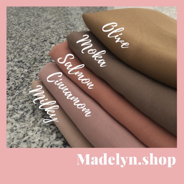 Polycotton vanilla hijab by Madelyn, turun harga dari 35 jadi 30rb