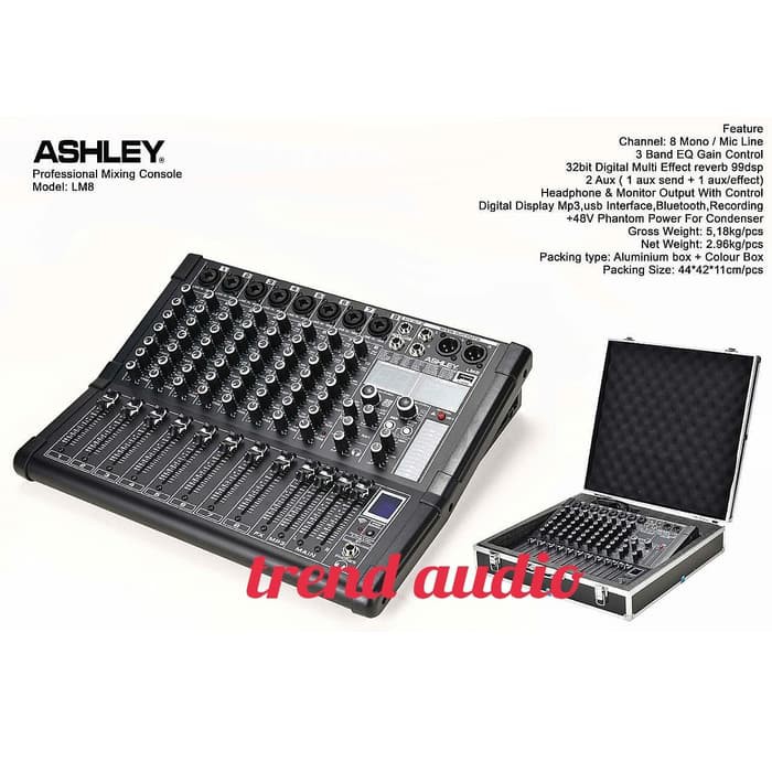 SUPER MURAH - MIXER PROFESIONAL 8 CHANEL ASHLEY LM8. LM-8 ORIGINAL