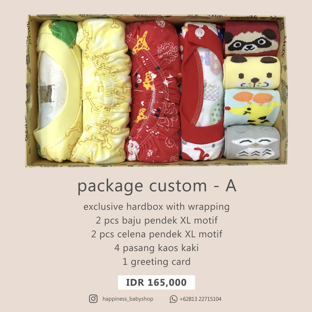 Hampers Bayi / Baby / Kado Lahiran / Kado Bayi / Paket Newborn happiness babyshop (0-12 bulan)-Hampers Custom A