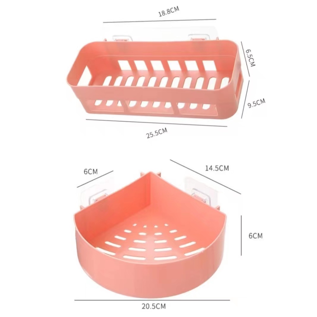 Rak kamar Mandi Sudut Siku Tempel Keramik Tempat Penyimpanan Sabun Opo bahan plastik