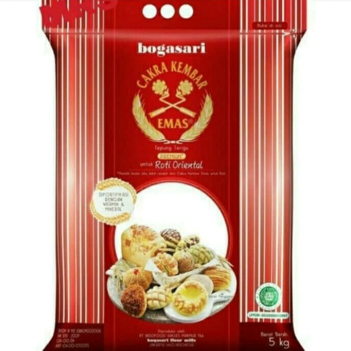 

PROMO [COD] Tepung Cakra Kembar Emas Bogasari Premium Oriental 5 kg