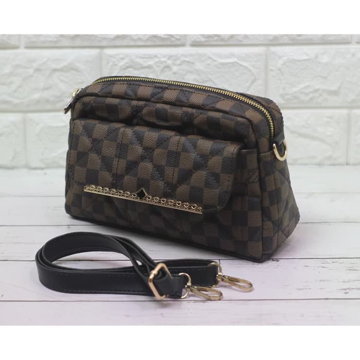 TAS WANITA IMPORT TAS YSL BELT NAGITA TAS PINGGANG NAGITA WAISTBAG IB - Hitam