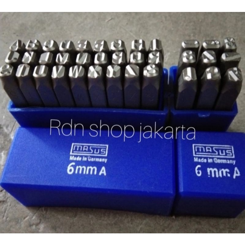 ANGKA DAN HURUF KETOK ( 6 mm ) MASUS GERMANY